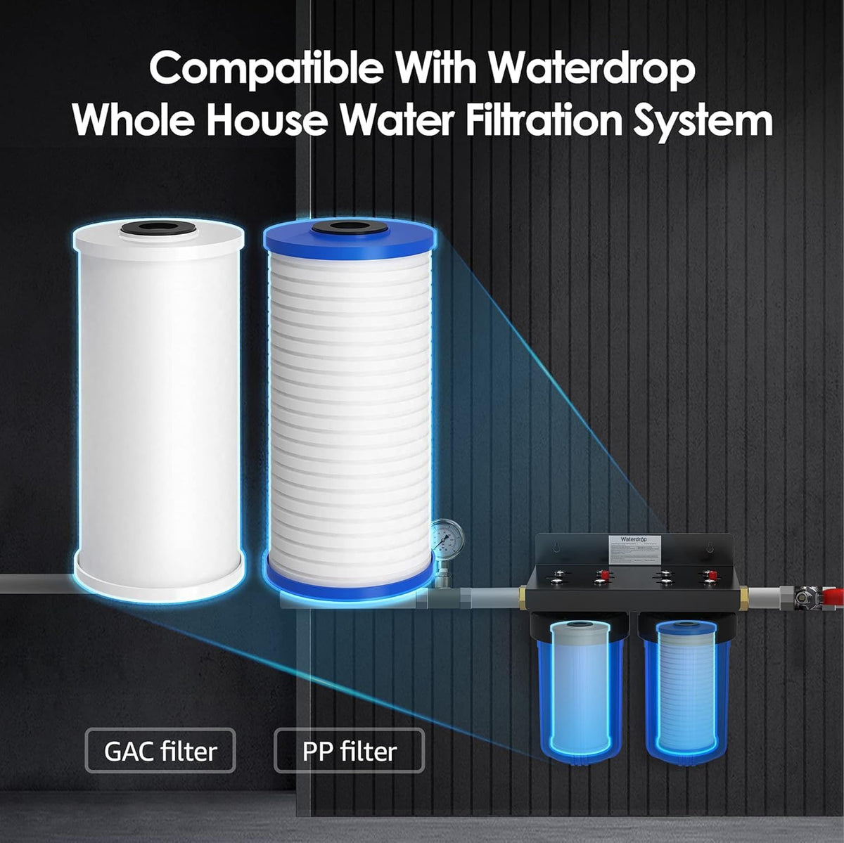 WF10PG Whole House Water Filter for WHF21-PG 10 x 4.5 System