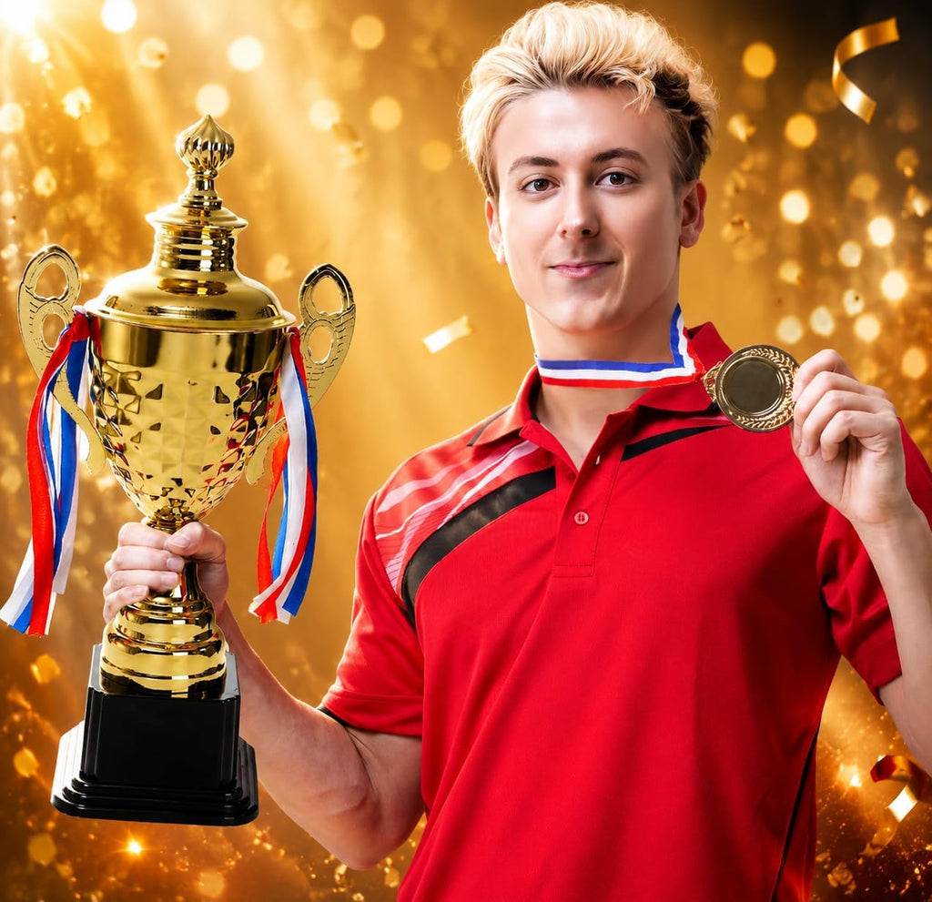 Large Trophy Cup, Gold Trophy Award Cup for Sports, Tournaments, Competitions, 1st Place Award, Ceremony Celebration