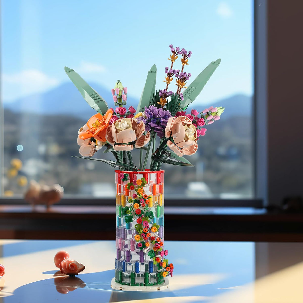Transparent Vase Building Block Set, 499 PCS
