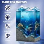 Deep Pour Epoxy Resin 27oz - 2:1 Crystal Clear Deep Pour Epoxy for 2-4 Inch Depth, No Yellowing & High Hardness