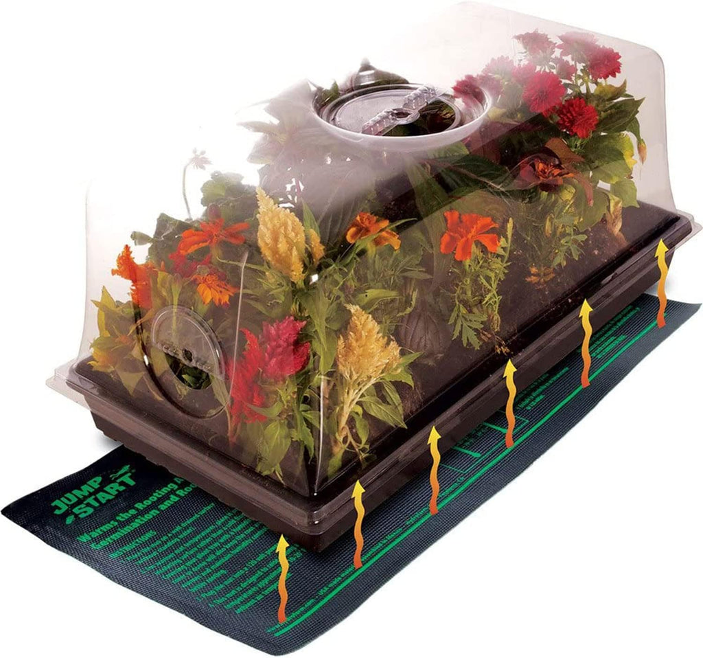 CK64060 120V 17W Germination Hot House with Heat Mat, Watertight Tray, Cell Insert and 7" Humidity Dome | Watertight