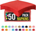 Red Dinner Napkins Disposable Paper Napkins 50 Pcs