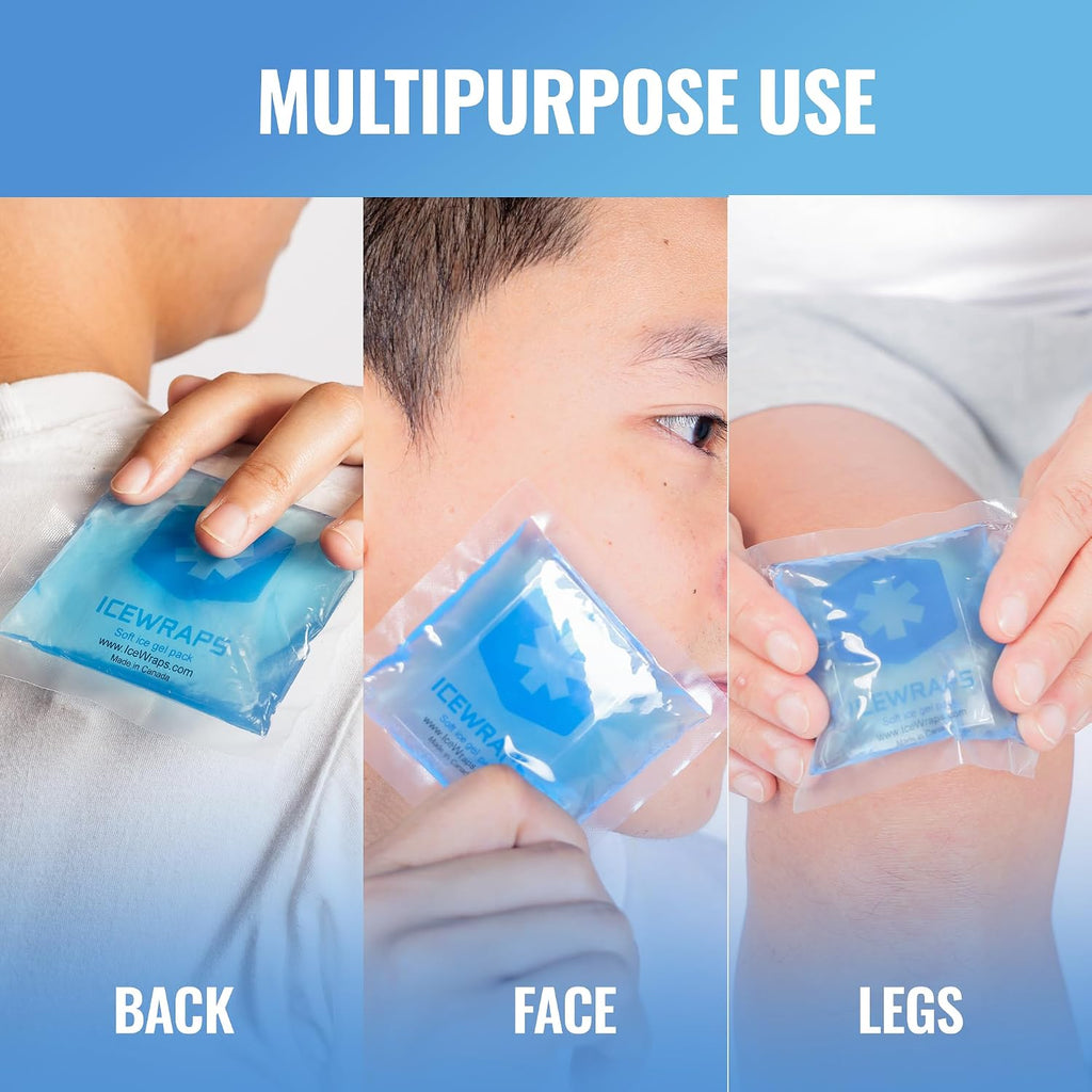 Reusable Ice Packs Compact 3 x 3 inches, Soft Cooling Pack, 6 Pack