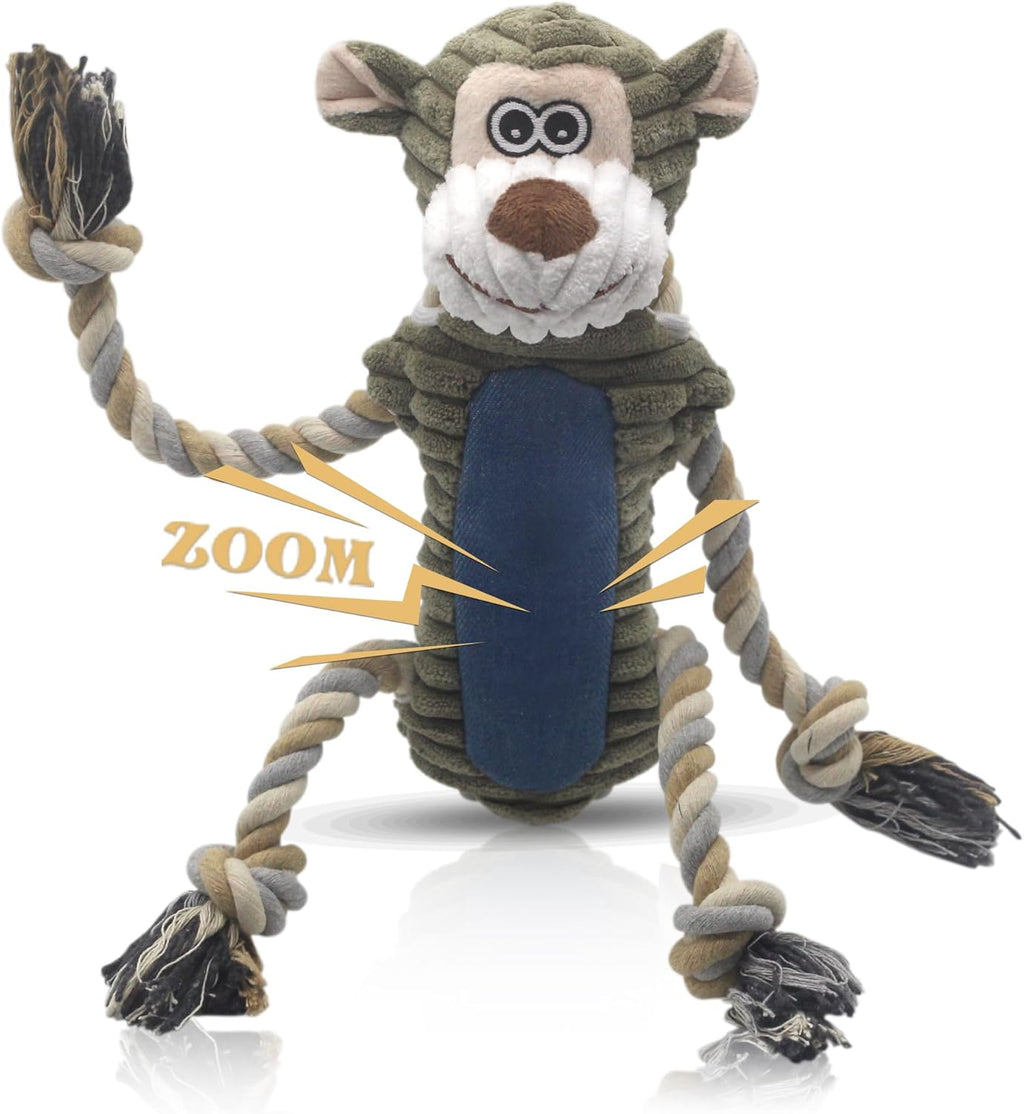 Funny Plush Dog Chew Toys, Squeaky Dog Toys, Interactive Tug of War Puppy Toys, Stuffed Dog Toys for Small, Medium