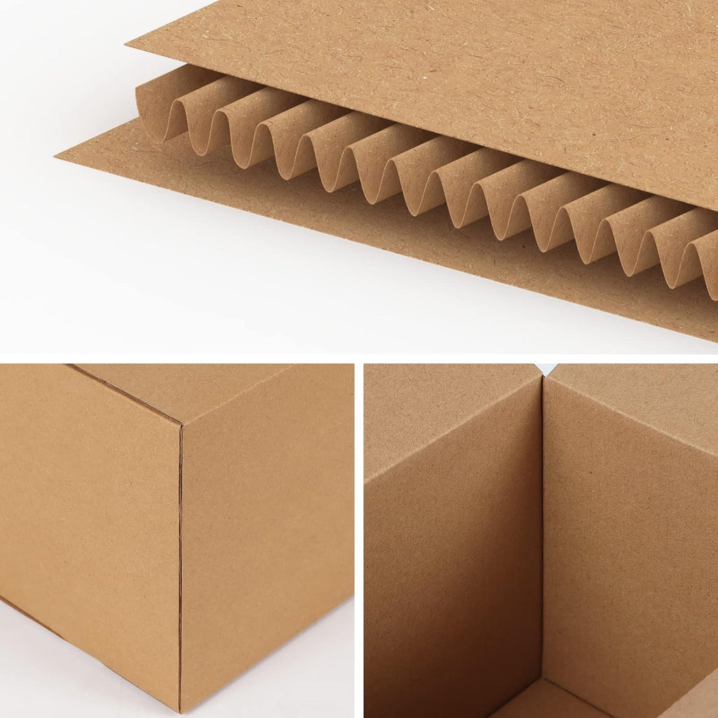 40 Pack 8x6x6 inches Shipping Boxes Corrugated Cardboard Boxes for Packing, Moving, Mailing, Brown