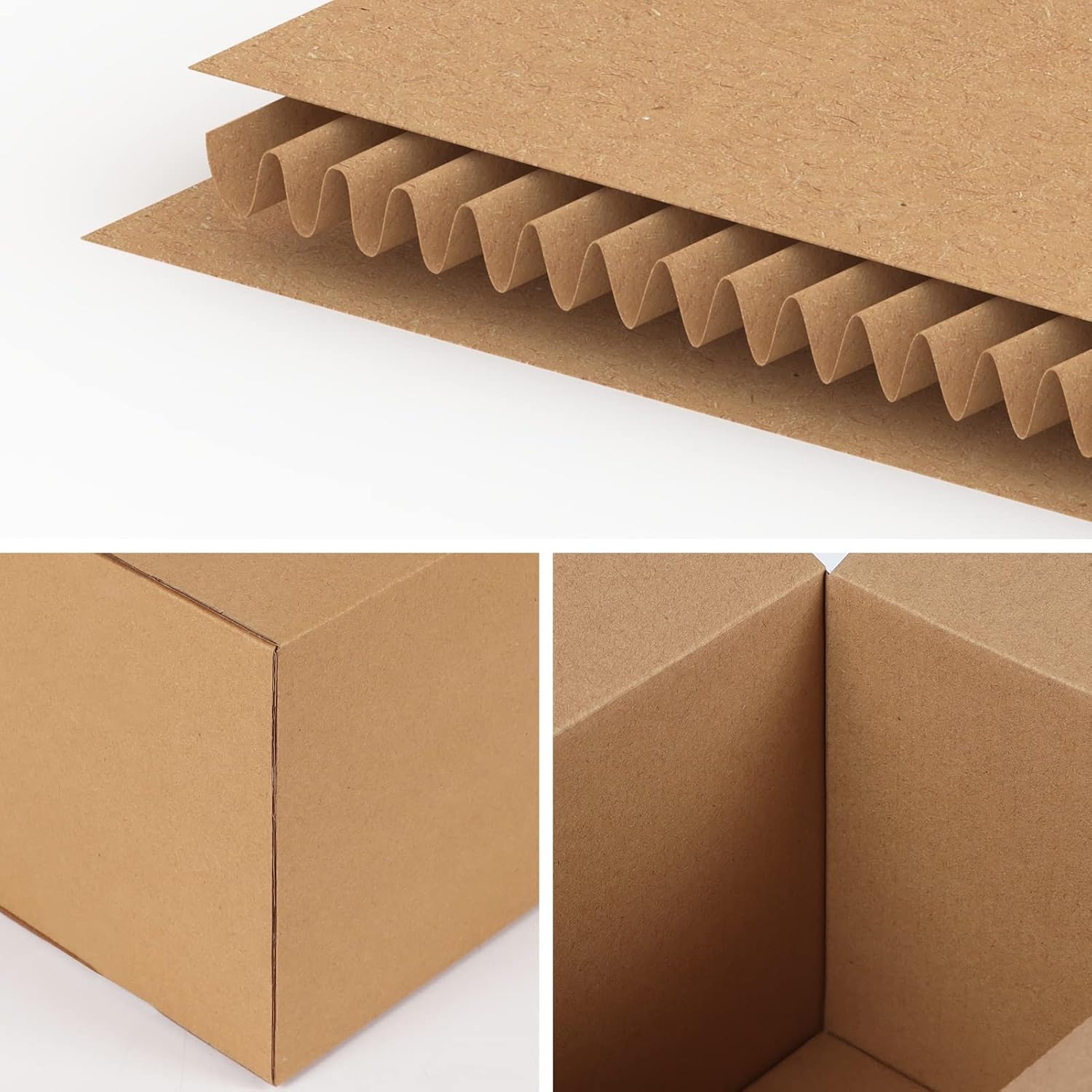 40 Pack 8x6x6 inches Shipping Boxes Corrugated Cardboard Boxes for Packing, Moving, Mailing, Brown