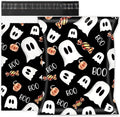 100 Pcs Halloween Poly Mailer 10 x 13 Inch Black Ghost Pumpkin Candy Mailing Bag Self-Sealing Plastic Packaging