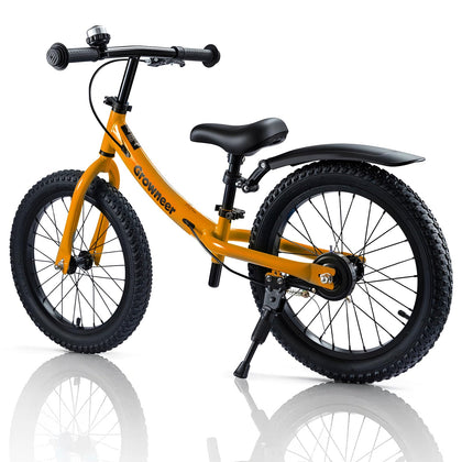 16" Kids Balance Bike for 4-8 Year Old Boys Girls, Lightweight High Carbon Steel Frame, Adjustable Padded Seat &