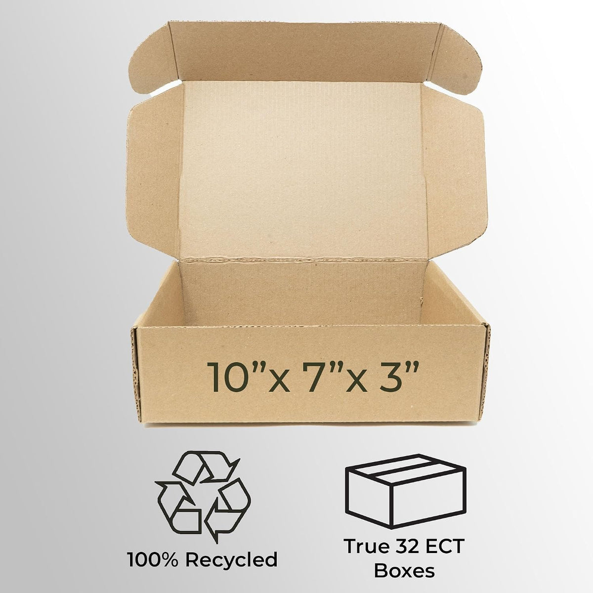 Commercial 32 ECT Shipping Mailer Boxes, 9"x6"x2", 25 Pack