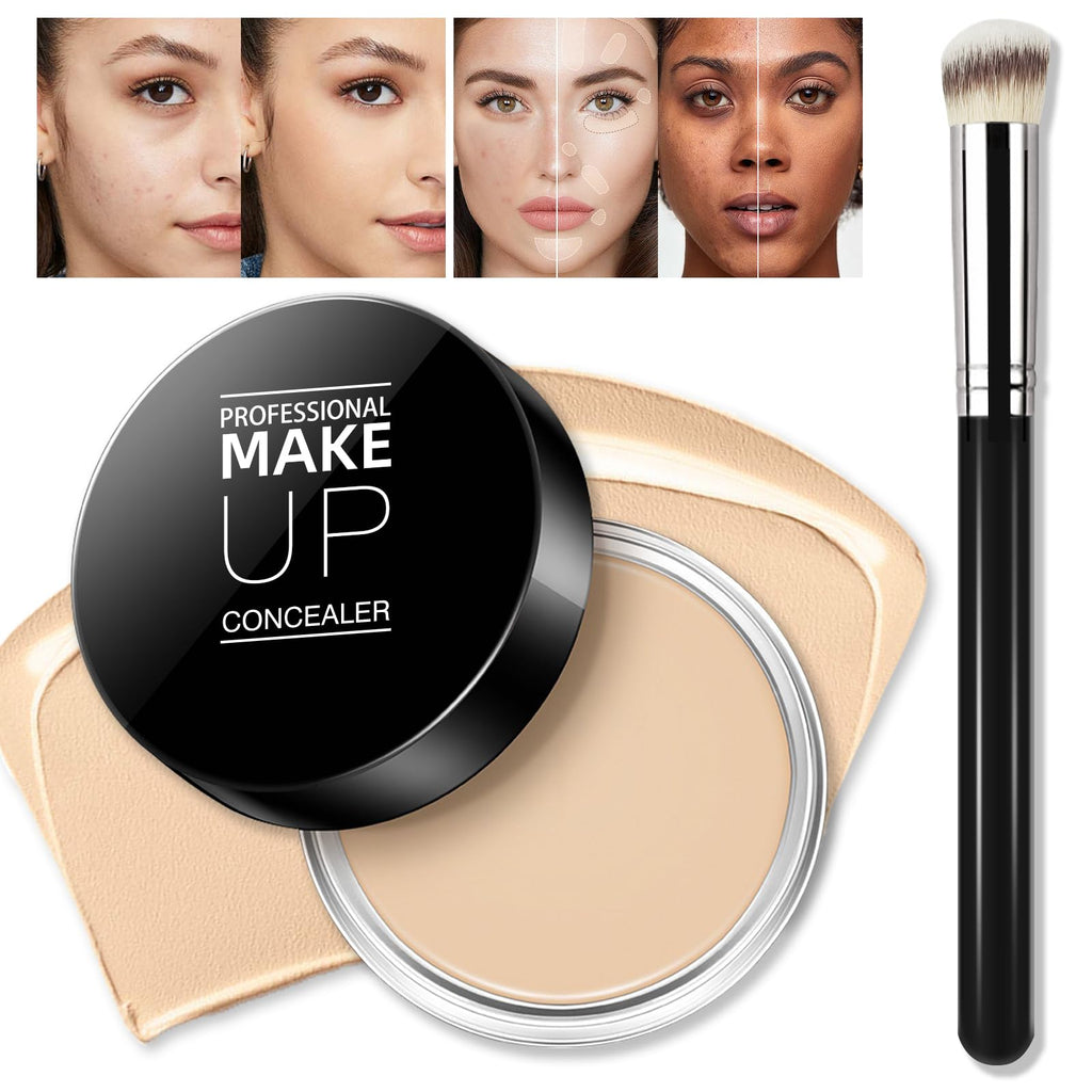 Cream Concealer Full Coverage Makeup (#02 LIGHT CREAM)