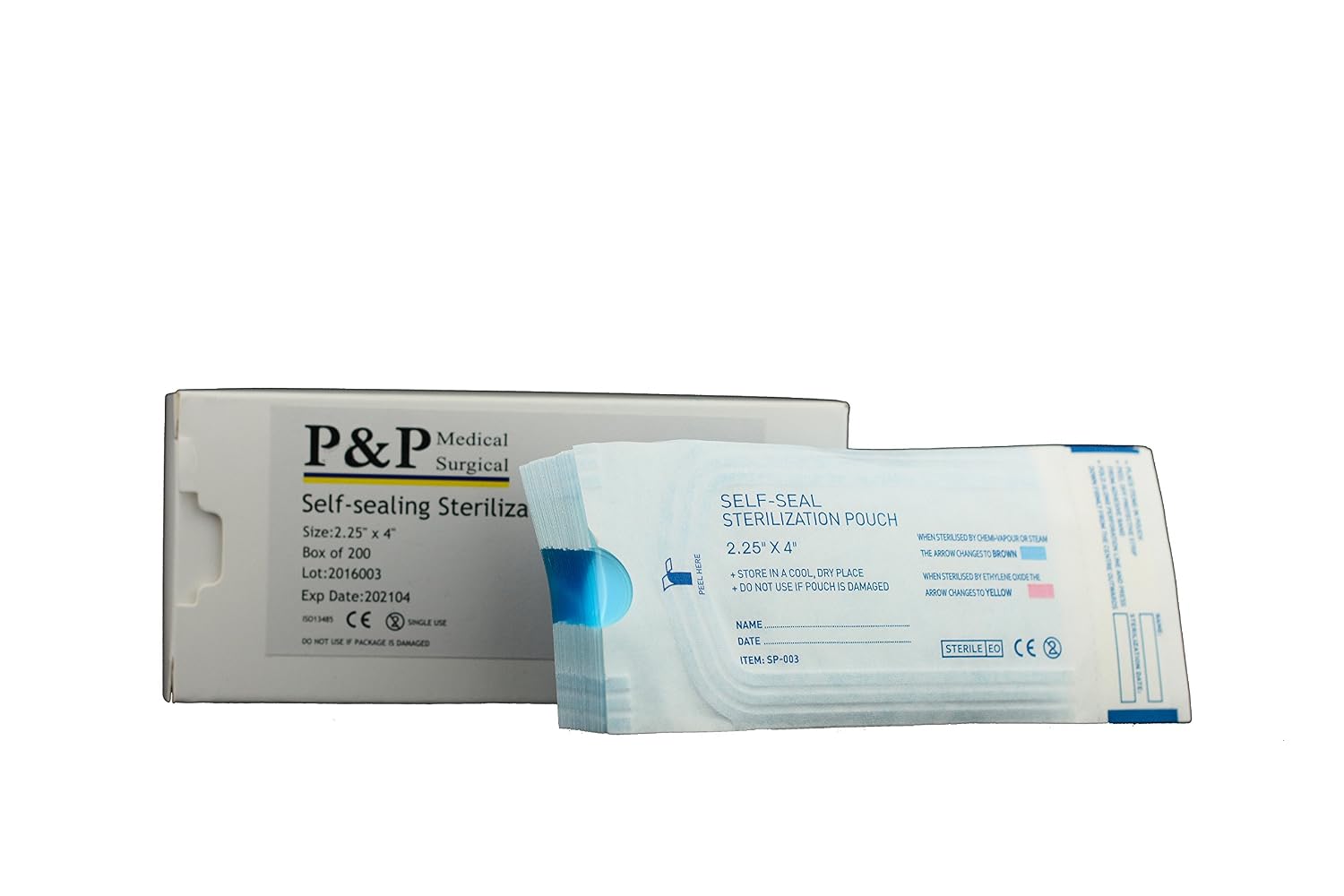Sterilization Pouches 2.25”x4” Self-Sealing Autoclave Bags with Indicators for Professional Surgical Instrument