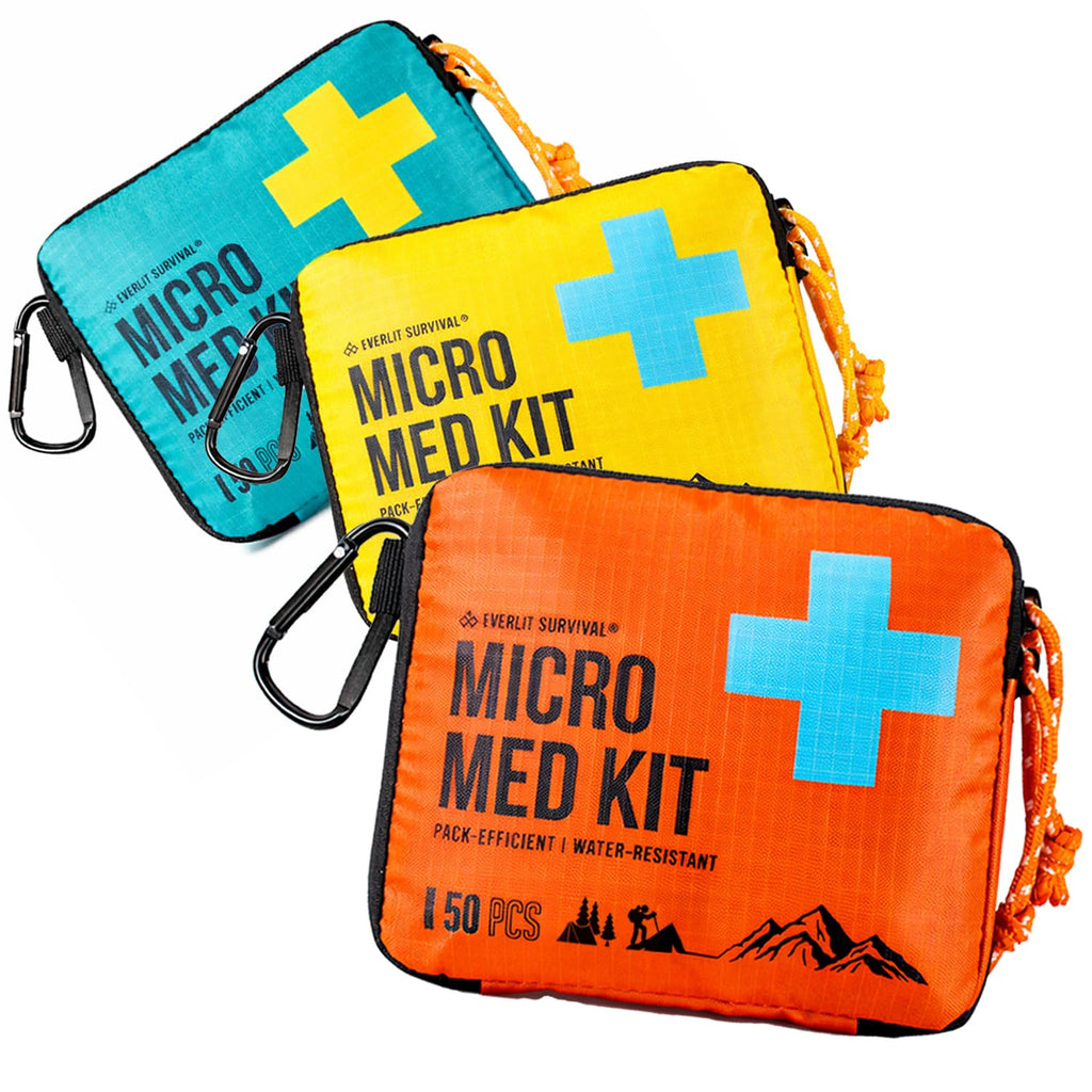 Mini First Aid Kit [3-Pack], Ultralight Compact Water-Resistant Hiker Medical Kit, Bulk First Aid Kit, Pack-Efficient