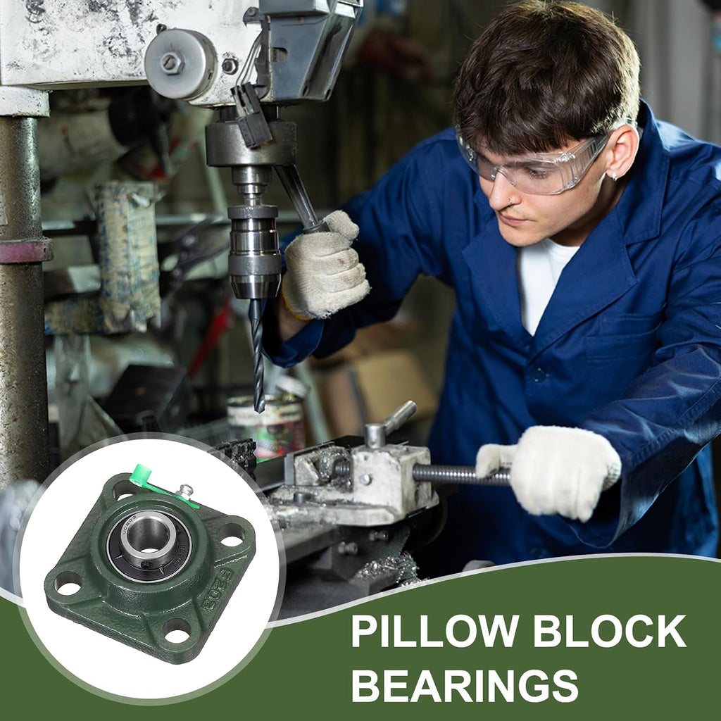 uxcell UCF203 Pillow Block Bearings, 17mm Bore Self Alignment, (ABEC3)