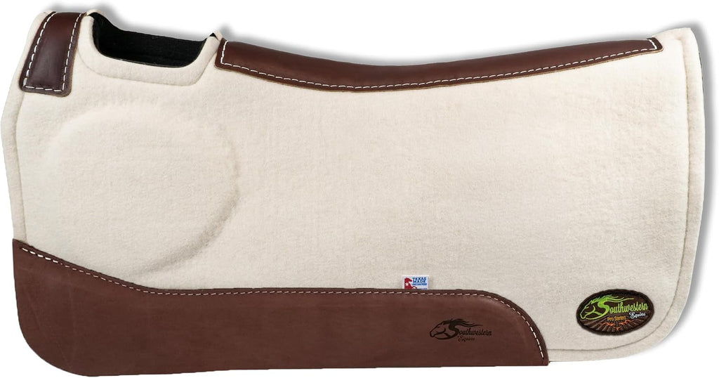 OrthoRide Made in USA Premium All Wool Build up, Saddle Pad Western, Classic Contour Saddle Pad, Ortho Pad Horse