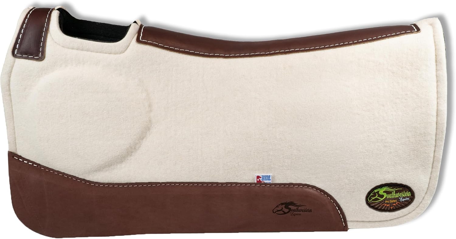 OrthoRide Made in USA Premium All Wool Build up, Saddle Pad Western, Classic Contour Saddle Pad, Ortho Pad Horse
