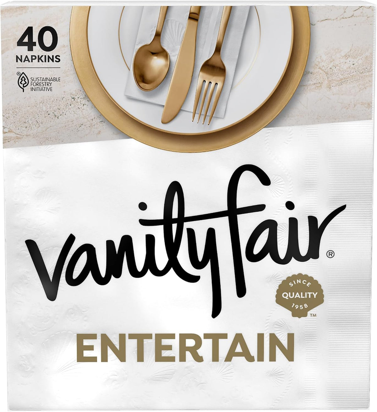 Entertain Paper Napkins, Disposable Dinner Napkins, 320 Count