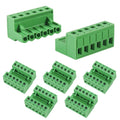 5PCS 6 Pin 5.08mm Pitch Pluggable PCB Angle Screw Terminal Block Plug Connector Socket Panel Mount DIY with 5Pcs 6Pin Phoenix Plug