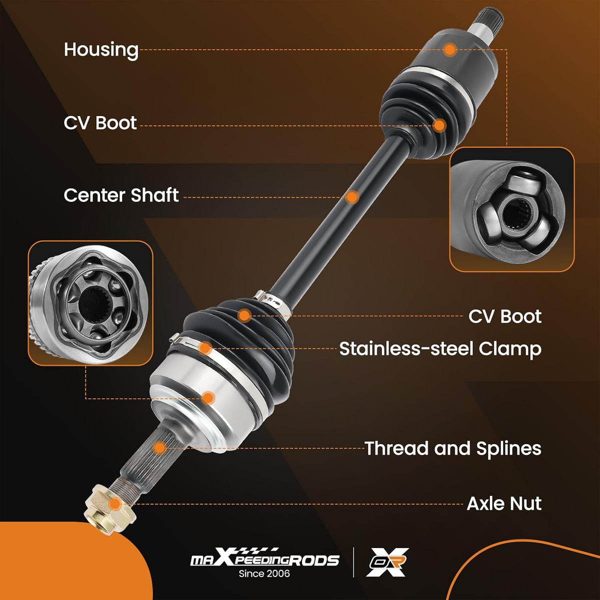 maXpeedingrods 2PCS Front Left and Right CV Axle Shaft for Honda CRV CR-V