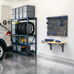 Wall Mount Folding Workbench with Pegboard Kit, Size: 31.5x15.75 in