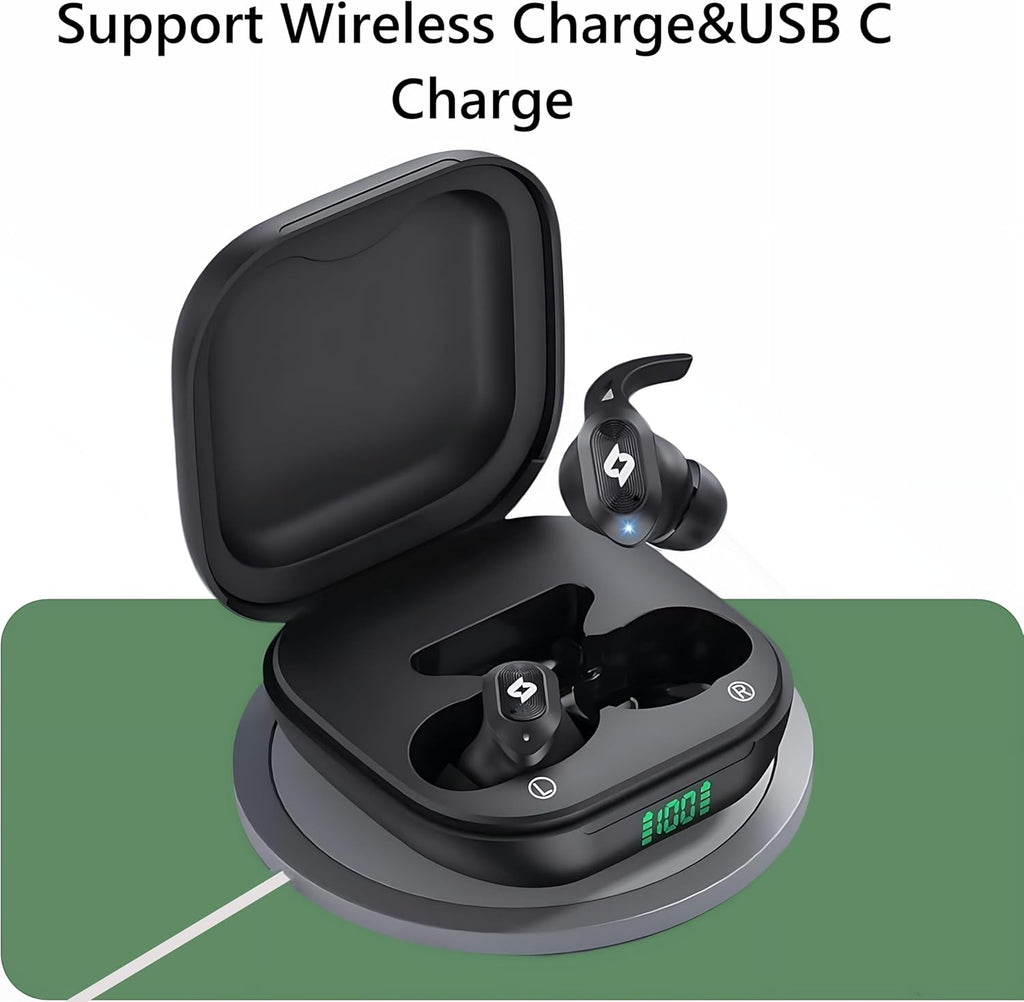 Wireless Earbuds Bluetooth Earbuds Wireless Charging Case Waterproof Headphones Built in Microphone Stereo Bass 64H