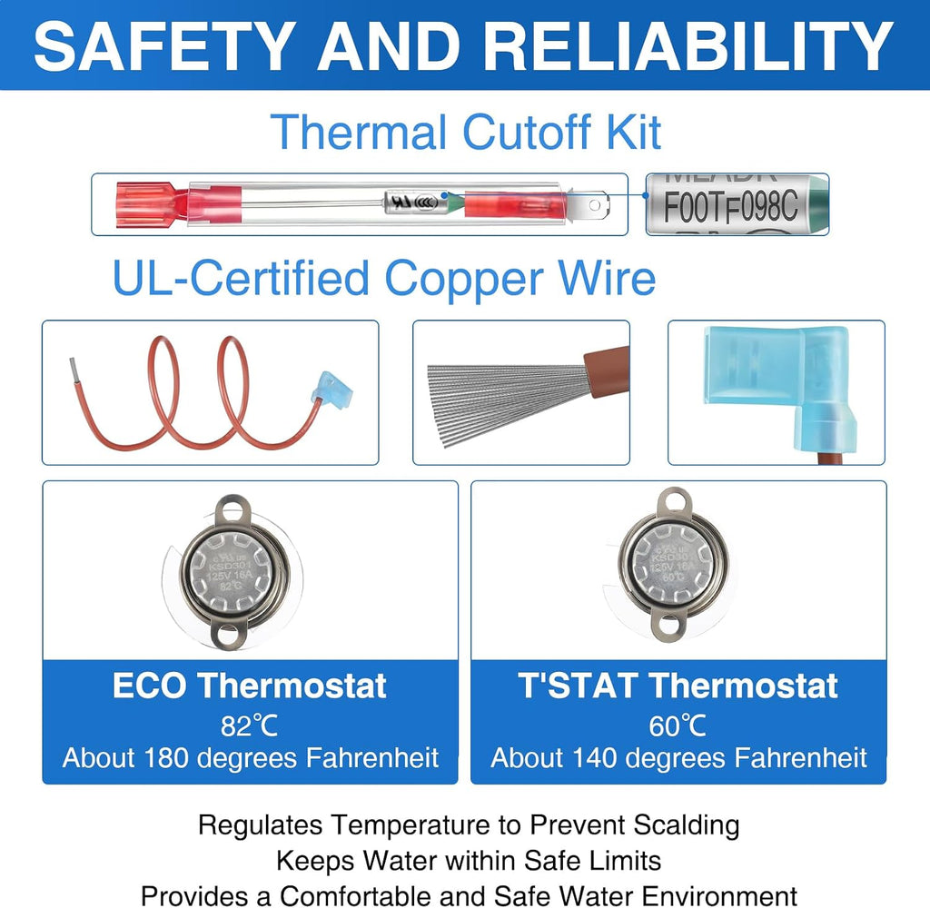 91447 93866 RV Water Heater Thermal Cutoff & ECO Thermostat Kit
