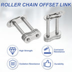 DTGN 2Pcs ISO(DIN) 04B-3 Roller Chain Connect Link, 6mm Pitch