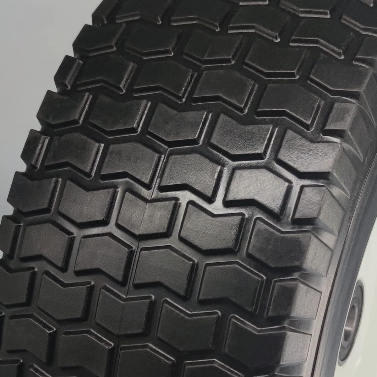 13x5.00-6 Flat Free Lawn Mower Tire with 3/4 & 5/8 Bearings, 3" Center Hub Flat Free Tire and Wheel for