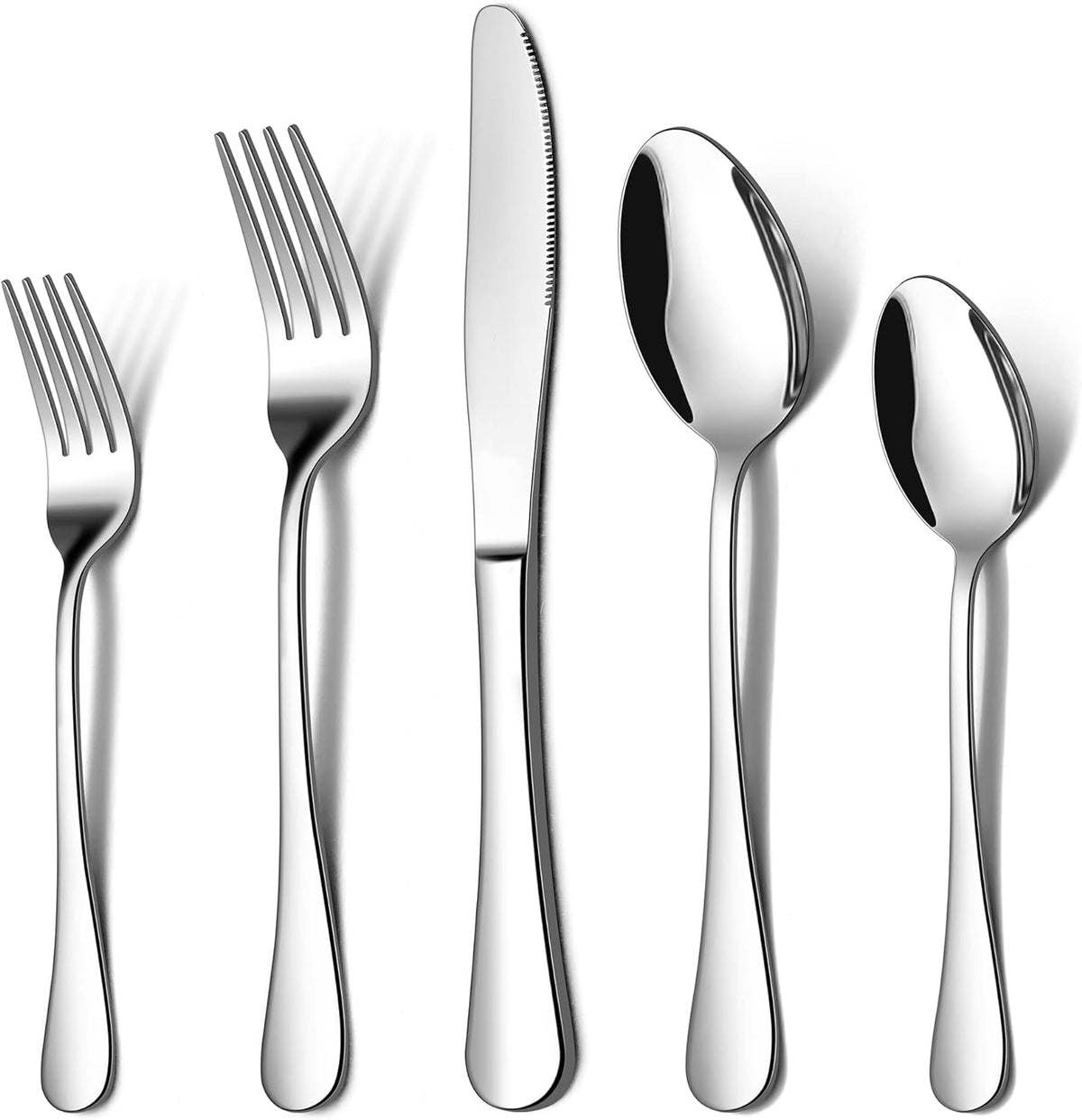 60 PCS Silverware Set for 12, Stainless Steel Cutlery Set