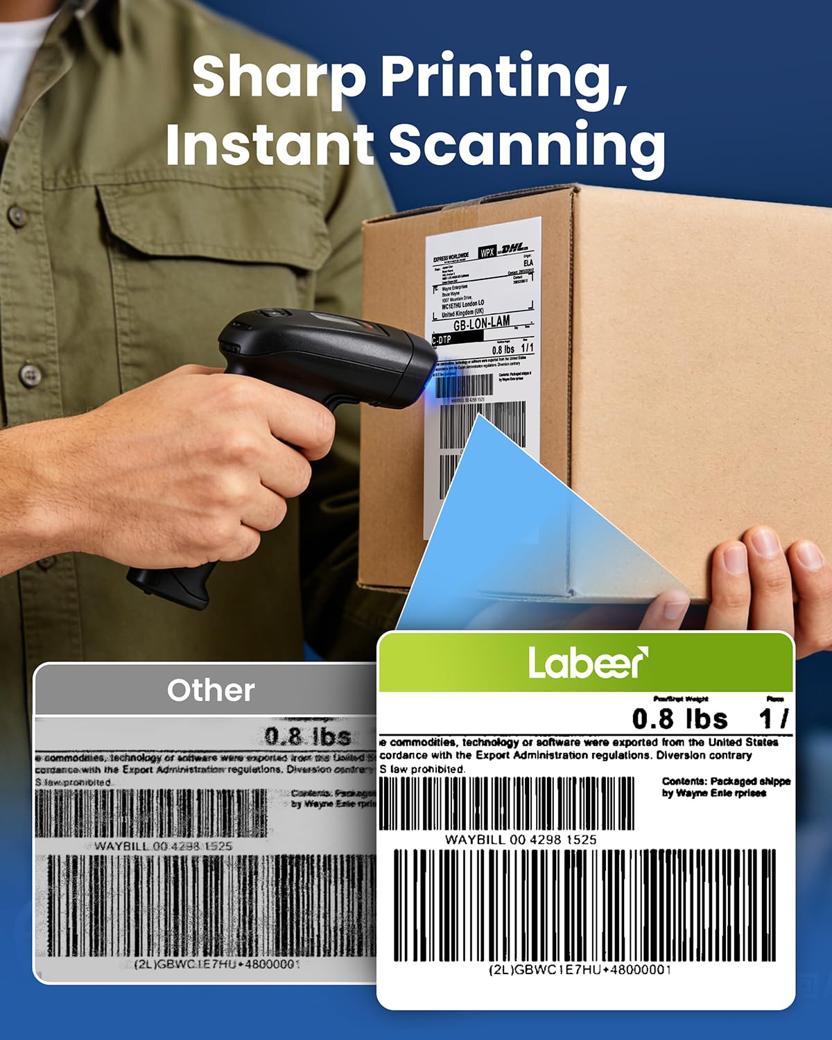 Shipping Label Printer, Bluetooth Thermal 4x6 Label Printer White