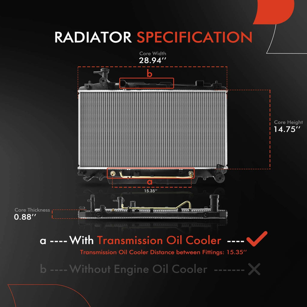 A-Premium Engine Coolant Radiator Compatible with Toyota Model