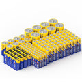 128 Counts Batteries Variety Pack, Assorted Battery AA AAA C D 9V