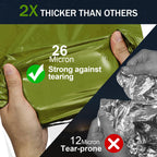 Emergency Blankets for Survival 2-Pack, Extra Thick Large Space Blankets