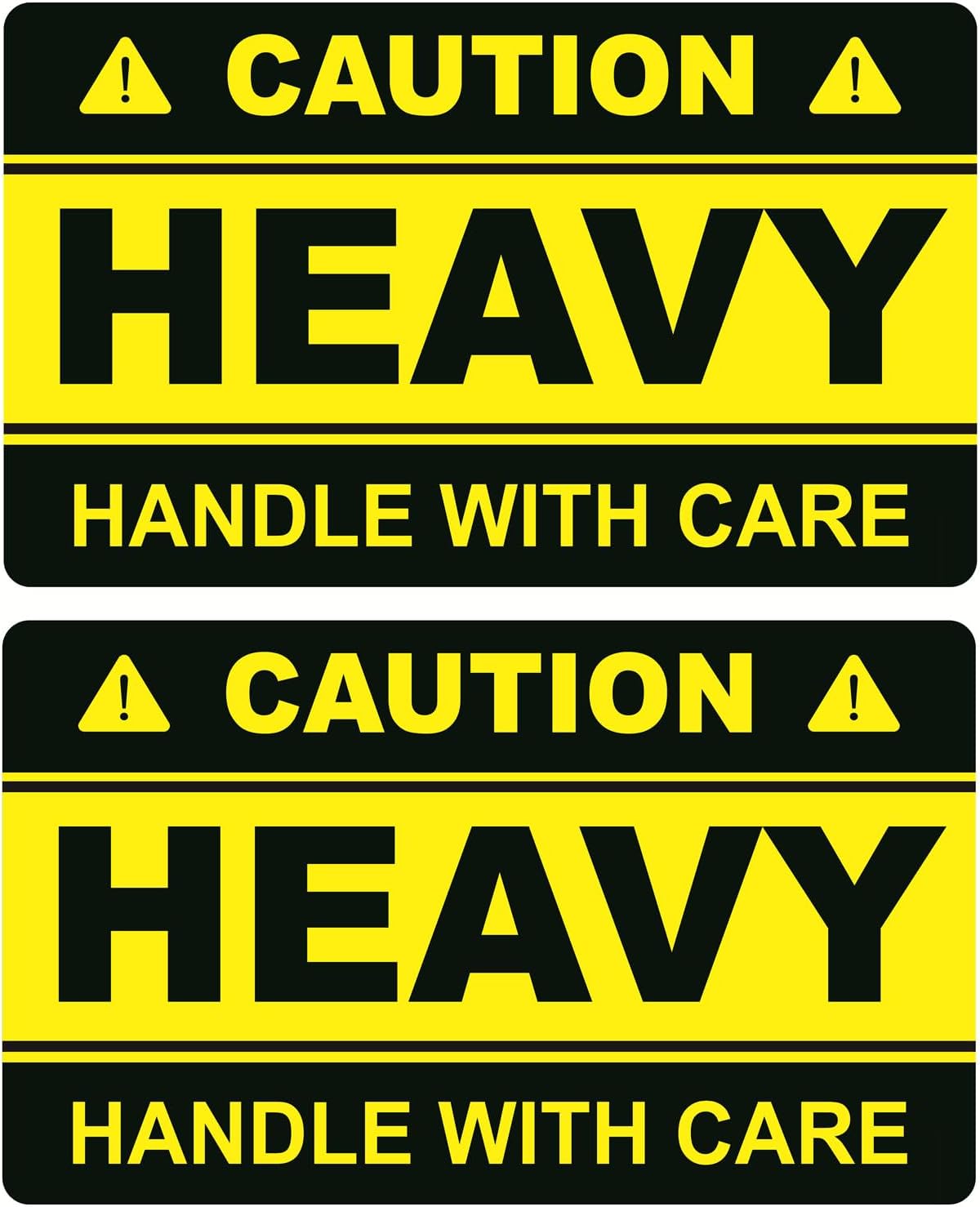 3x5inch 50pcs Large Caution Heavy Handle with Care Shipping Sticker