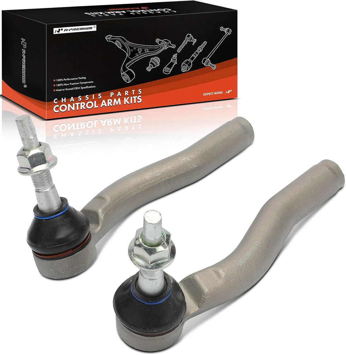 A-Premium Front Outer Tie Rod End, Compatible with Chevy, GMC, Cadillac