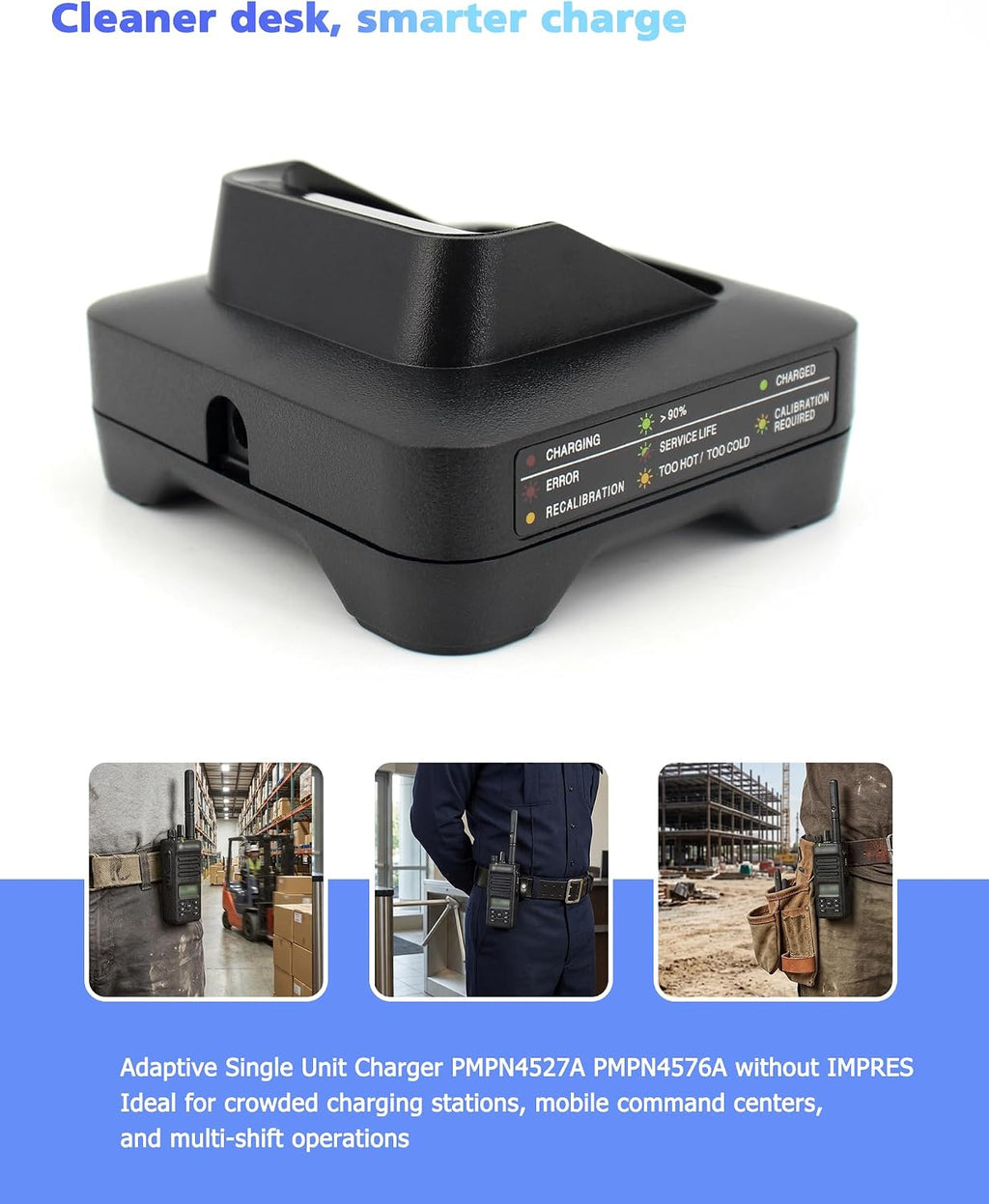 Replacement for PMPN4527 PMPN4576 Rapid Two Way Radio Charger Compatible with Motorola XPR3500e XPR7550e APX4000 R7 &