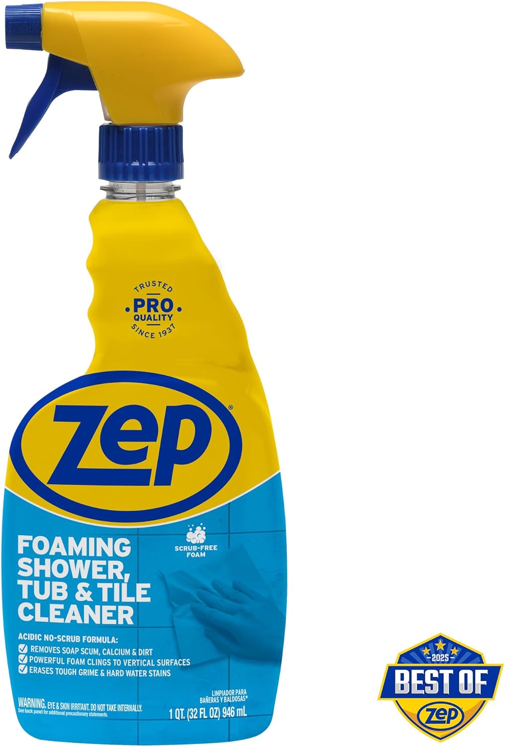 Foaming Shower Tub and Tile Cleaner, 32 Ounce, Case of 4