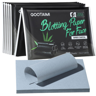 1200PCS Blotting Paper for Face, Natural Bamboo Charcoal Blotting Paper for Face, Makeup, 100 * 70MM Large Oil