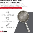 3 1/2 qt Heavy-Duty Stainless Steel Sauce Pan with Cover, 3.5 qt