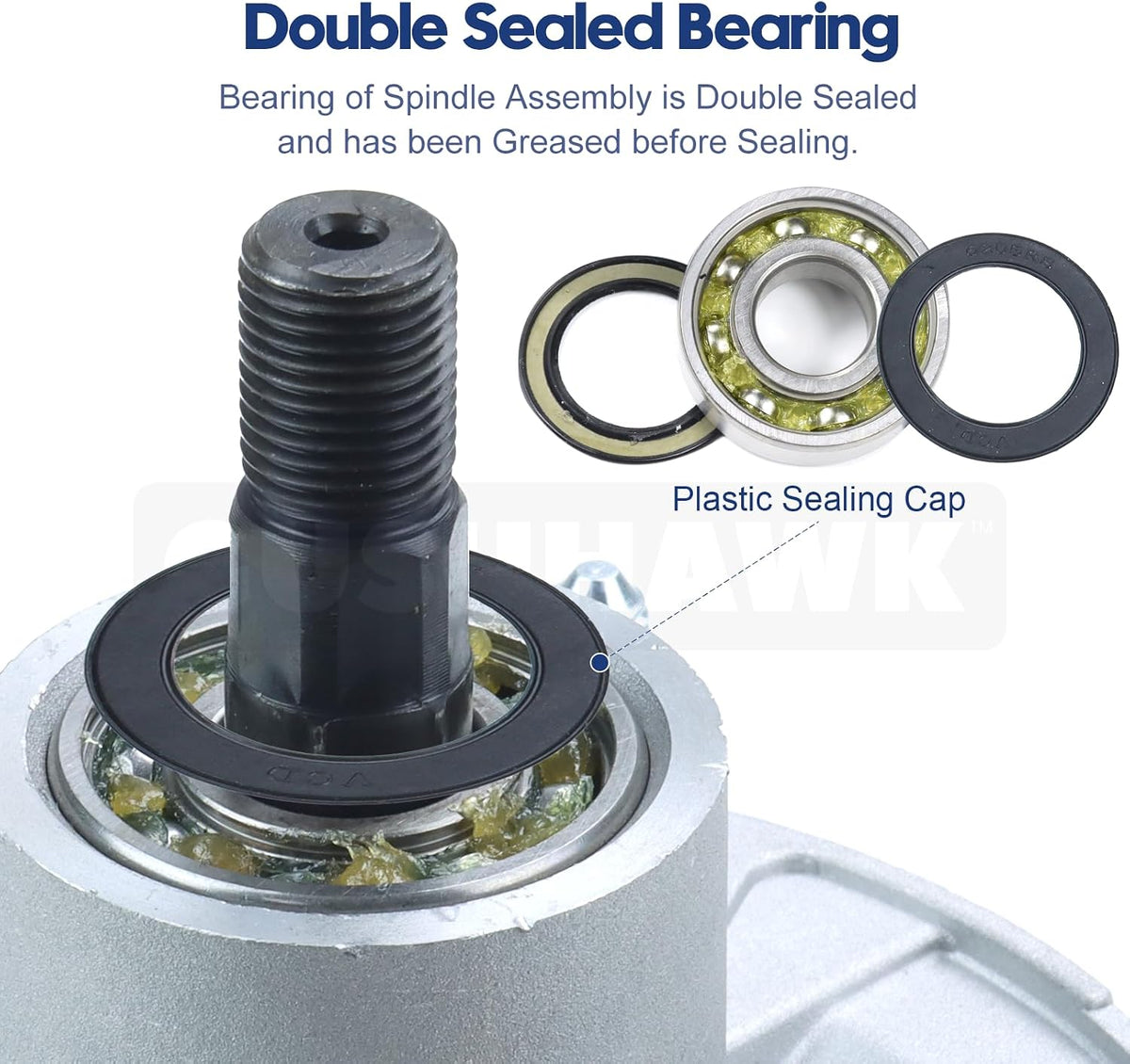 AM144608 Spindle Assembly with UC20697 for John Deere 48" 54" Deck