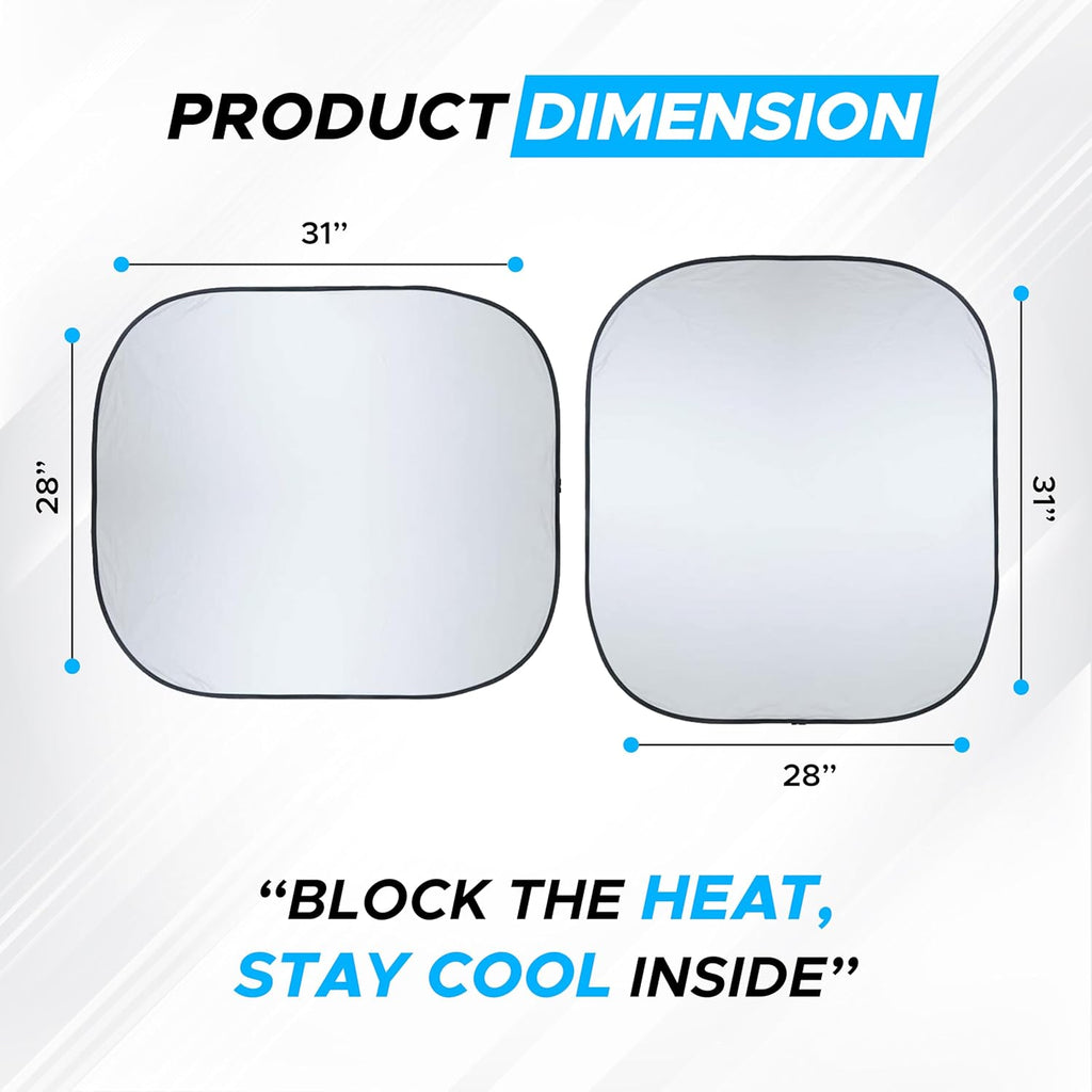 Car Windshield Sun Shade Foldable | Front Windshield Shade for Sun, Heat and UV Rays | Sunshade for Car Front Window