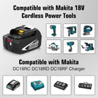 2 Packs BL1860B Battery Replacement for Makita 18V Battery 8000mAh(Black)