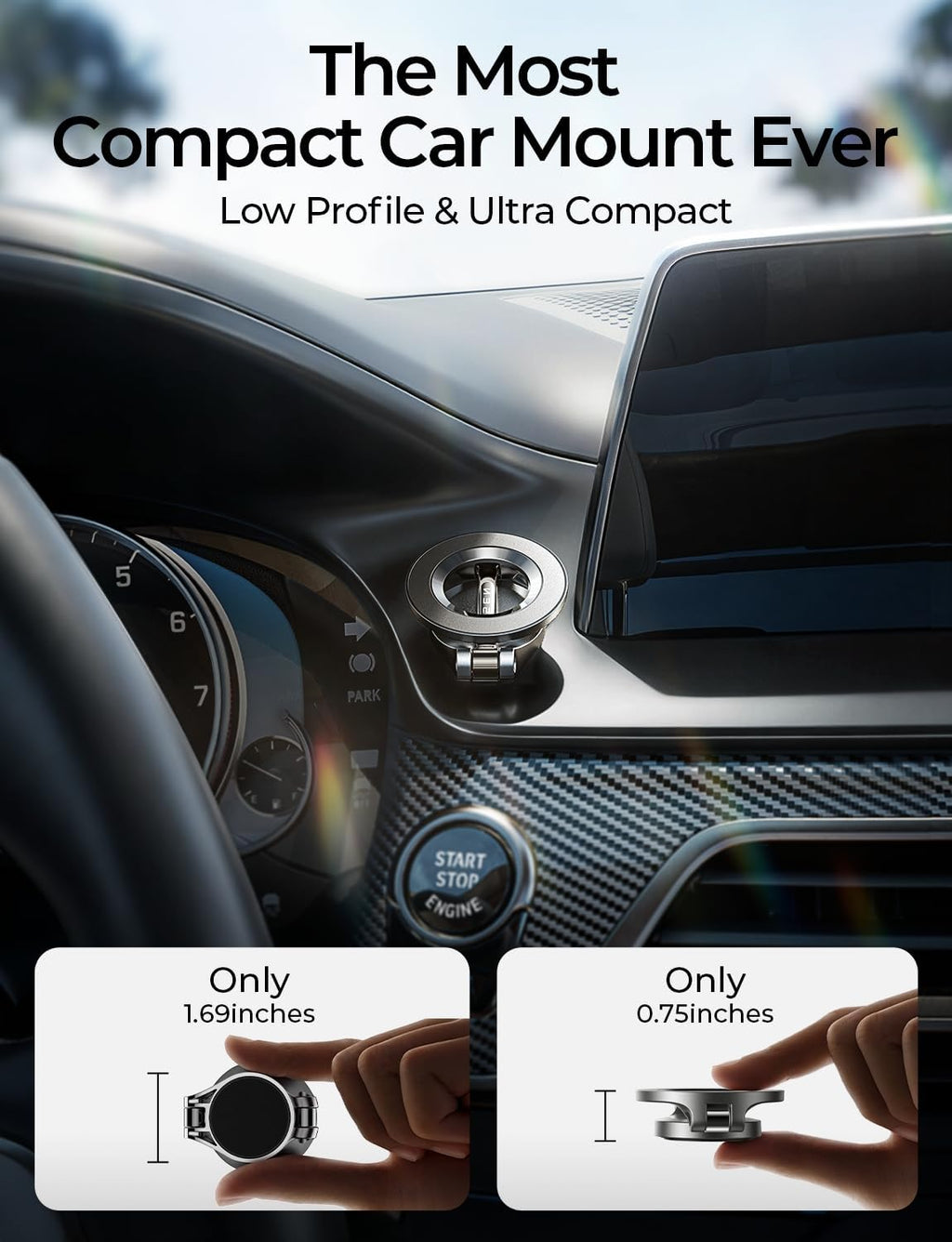 for MagSafe Car Mount for iPhone 17 Pro Max [24 Strong Magnets] Classic Magnetic Phone Holder for Car Dashboard