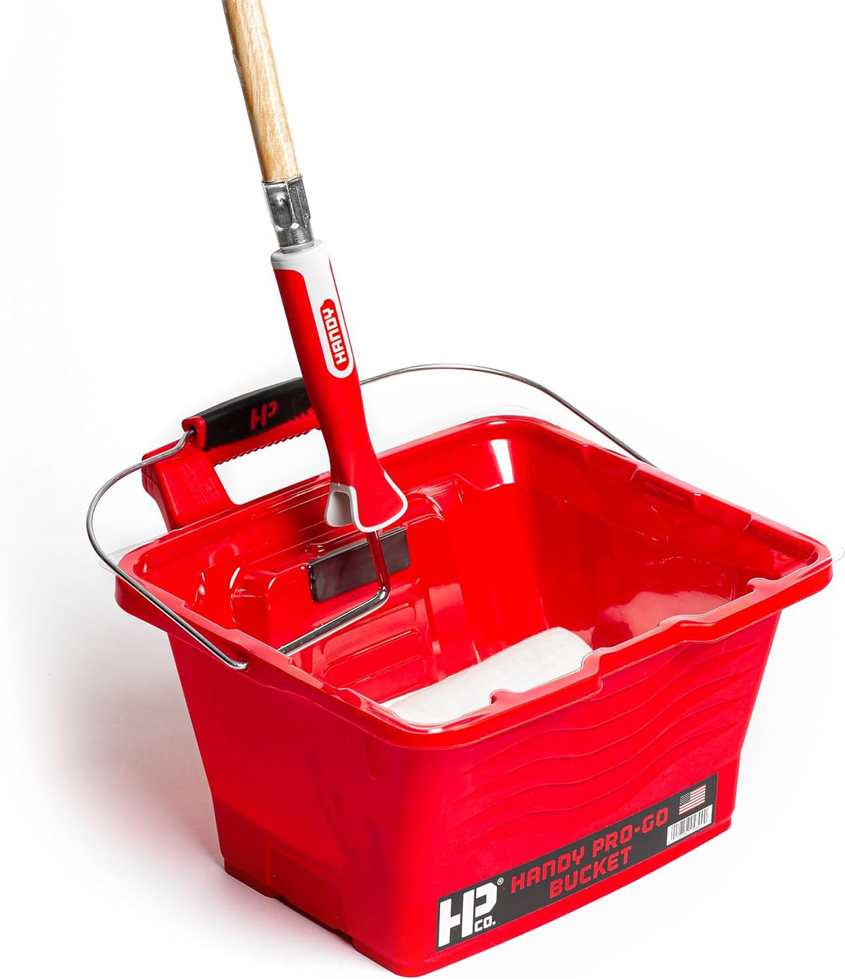 Handy Pro-Go Paint Bucket with Brush Holder for Walls, Ceilings, Trim and Ladder Painting Projects, Holds a Gallon of