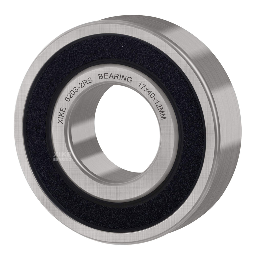 XiKe 6203-2RS Deep Groove Ball Bearing, 17mmx40mmx12mm (2-Pack)