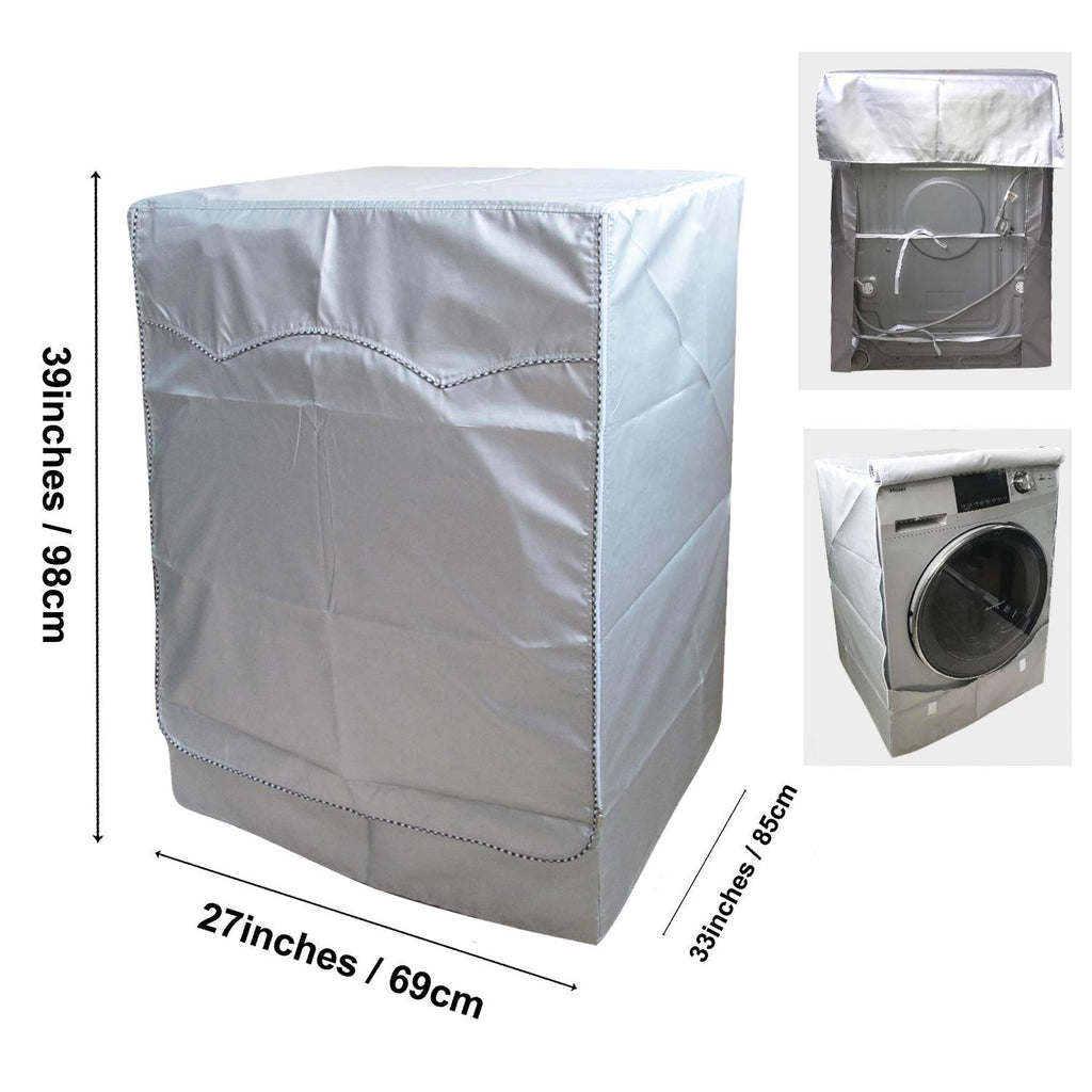 QLLY Washer/Dryer Cover for Front-loading Machine, W27"D33"H39", Silver