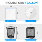 Small Trash Bags 4 Gallon, 200 Count Drawstring Mini Garbage Bags