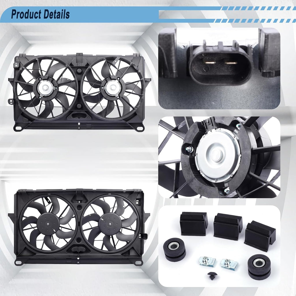 Radiator Cooling Fan Compatible with 07-13 Avalanche Silverado 1500