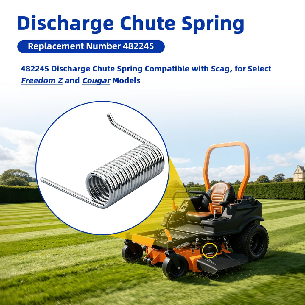 Upgraded 482245 Discharge Chute Spring Compatible with Scag Spring