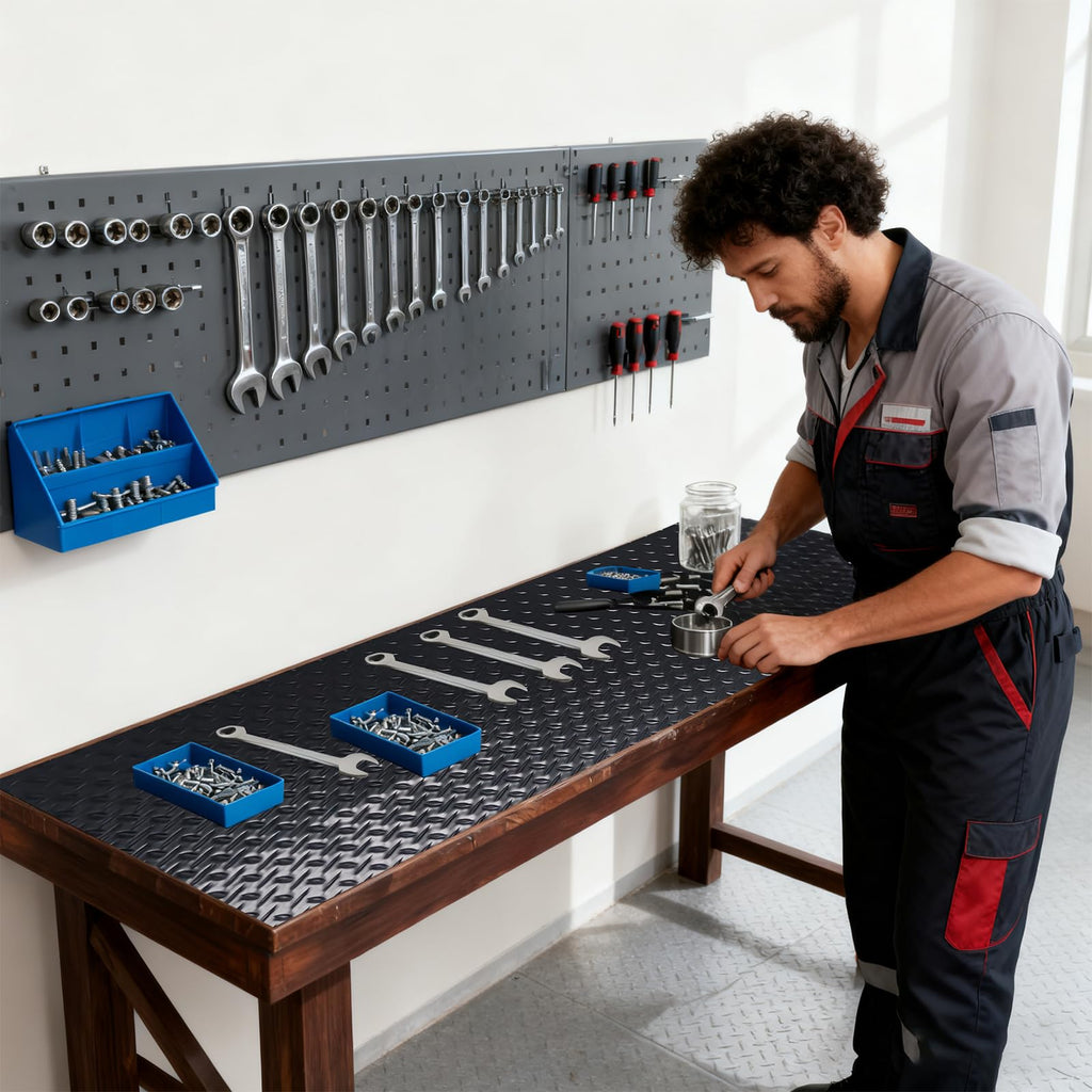 Work Bench Mat Scratch-Resistant Mats with Non-Slip Backing Stain Resistant Surface Table Mat for Protects Workbench