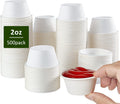500 Pack 2 OZ Disposable Souffle Cups, Compostable Portion Cups